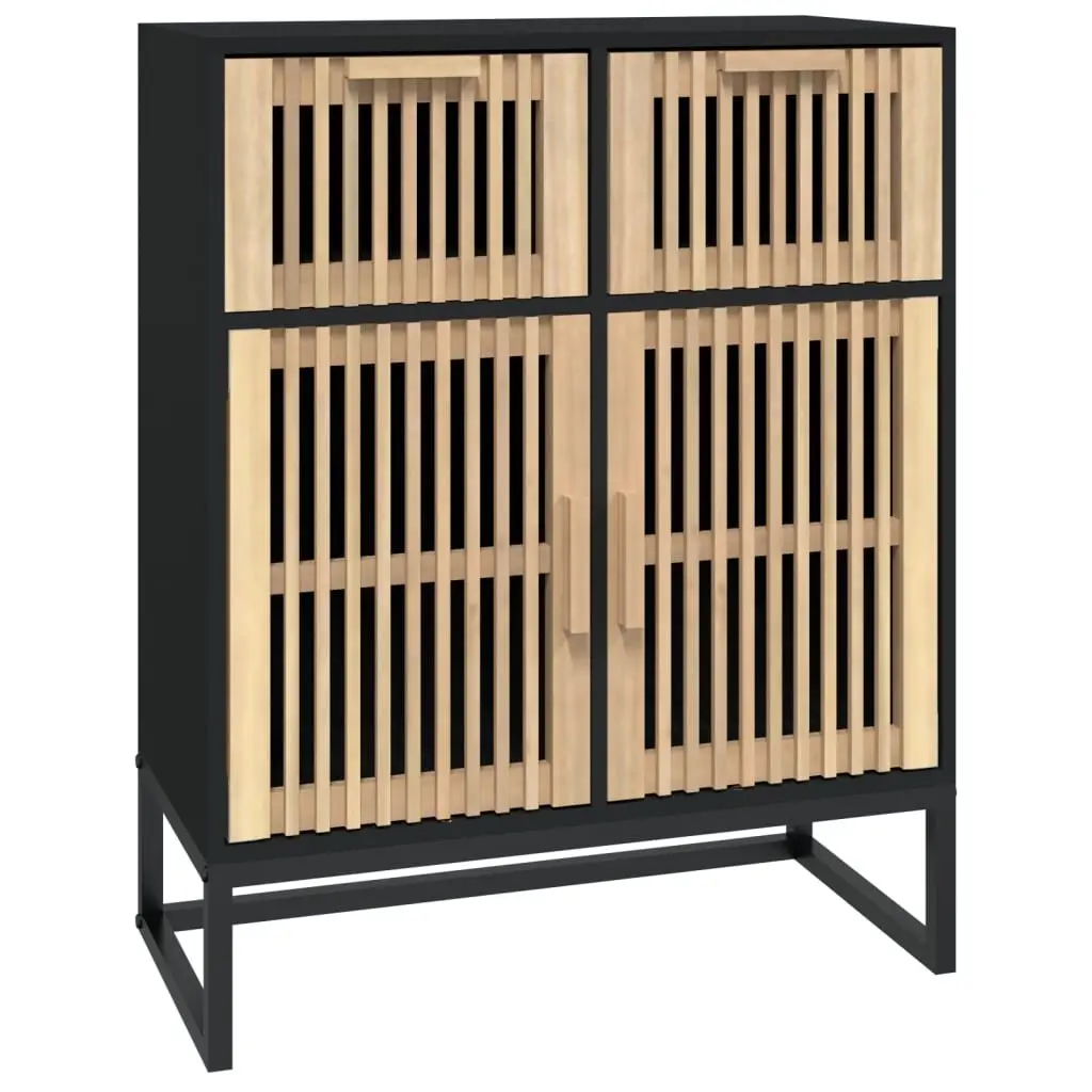 Sideboard Storage Cabinet Black 60x30x75cm Engineered Wood