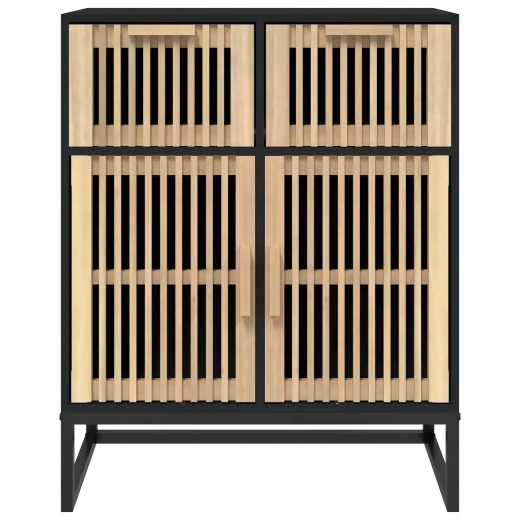 Sideboard Storage Cabinet Black 60x30x75cm Engineered Wood