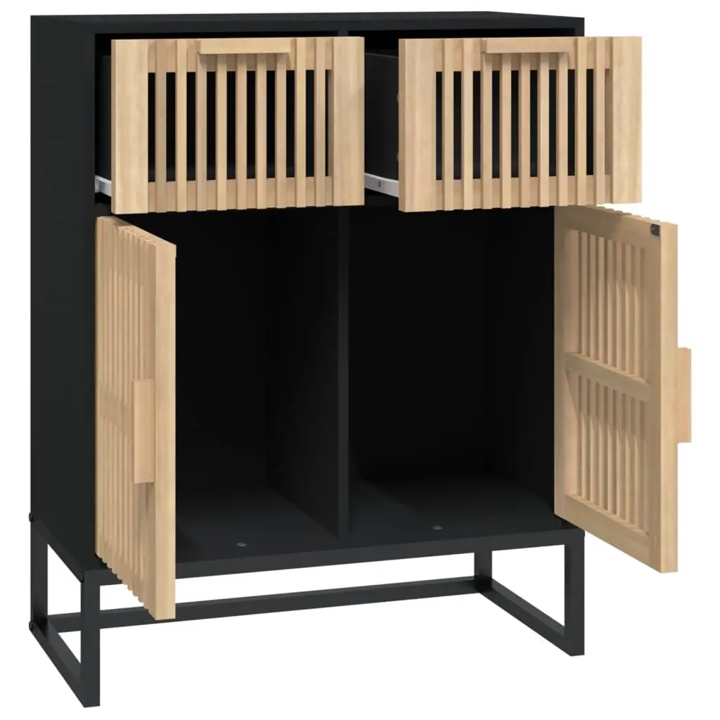 Sideboard Storage Cabinet Black 60x30x75cm Engineered Wood
