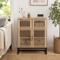 Brown Engineered Wood Sideboard Cabinet - 60x30x75 cm