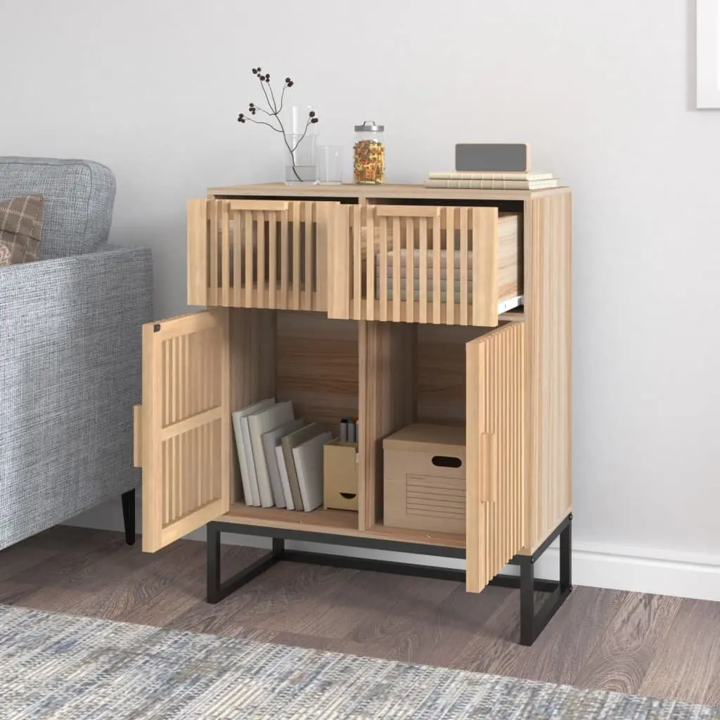 Storage Sideboard Cabinet 60x30x75 cm Brown Engineered Wood Furniture with Doors