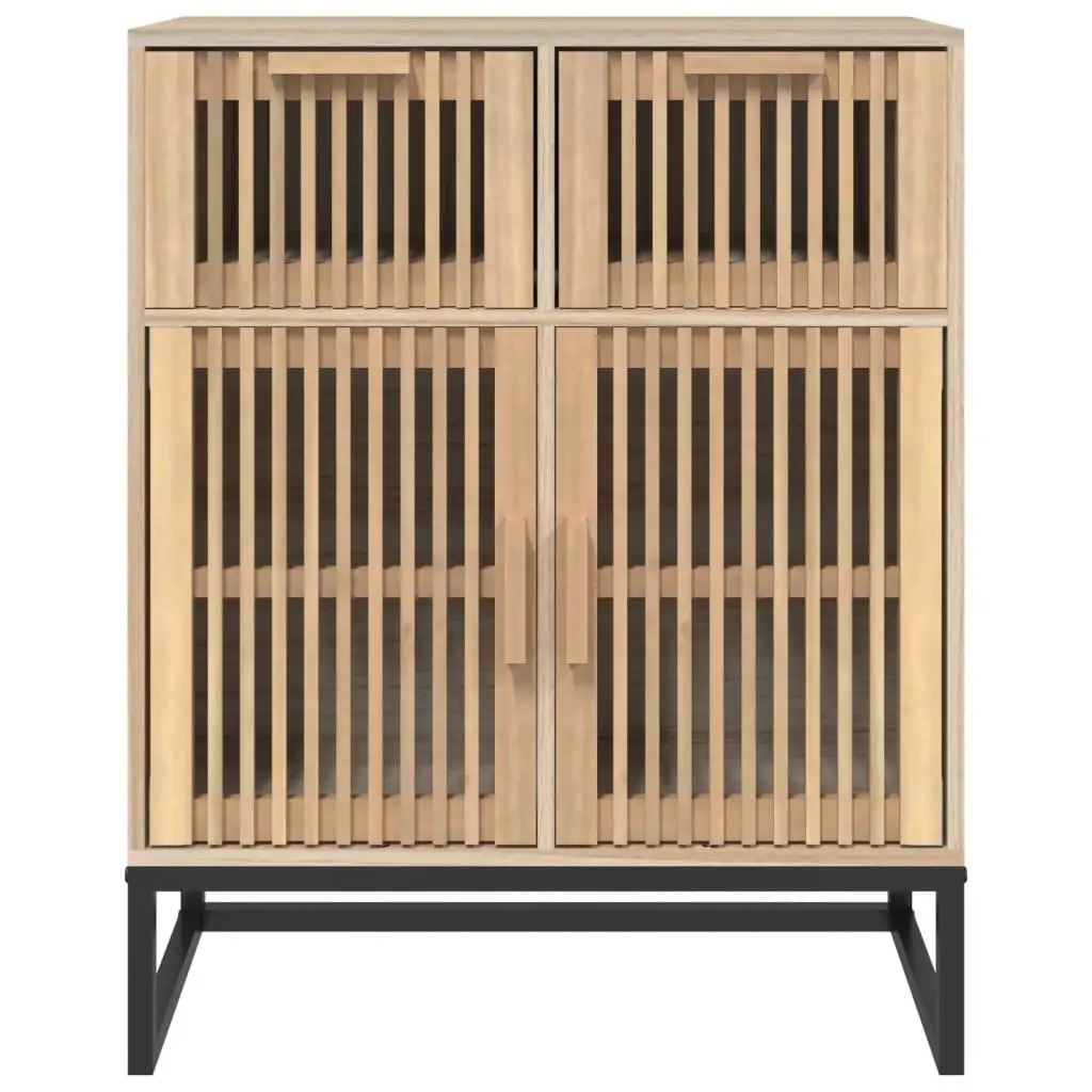 Storage Sideboard Cabinet 60x30x75 cm Brown Engineered Wood Furniture with Doors