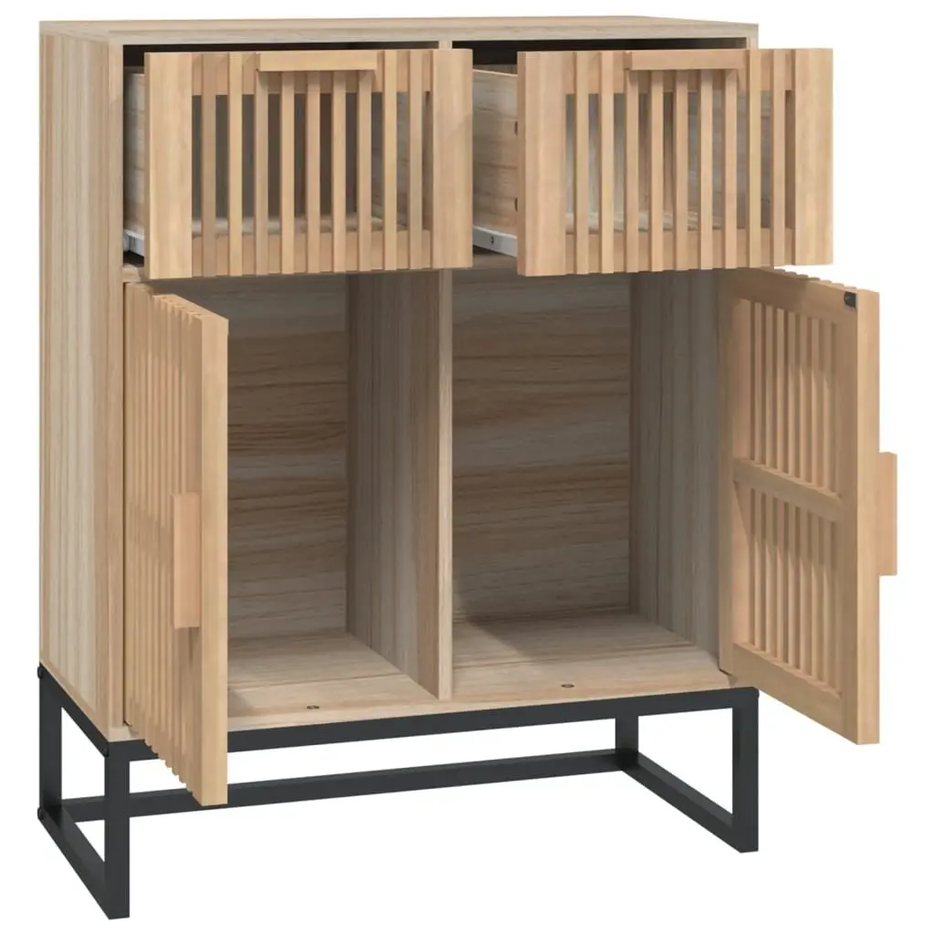 Storage Sideboard Cabinet 60x30x75 cm Brown Engineered Wood Furniture with Doors