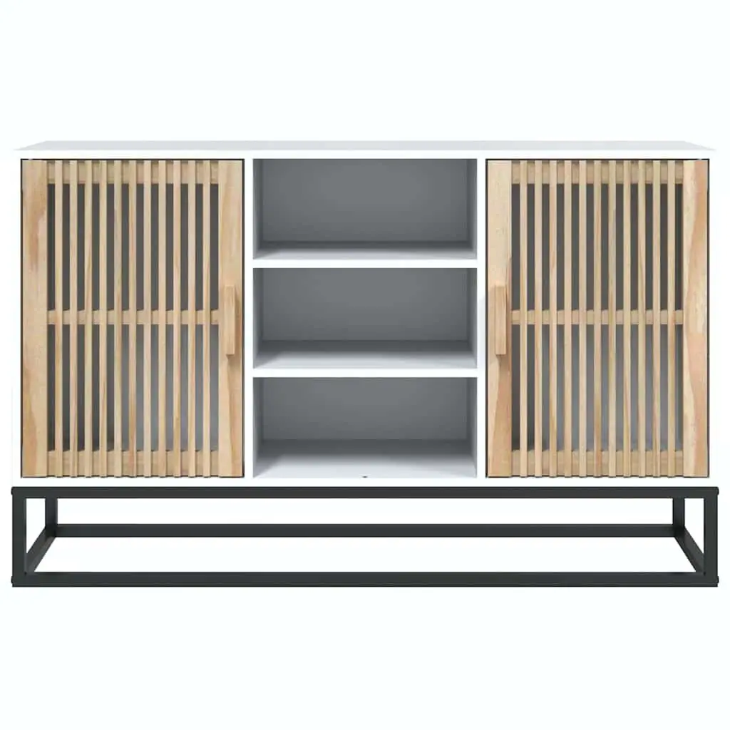 Sideboard White Storage Cabinet 105x30x65 cm Engineered Wood Furniture