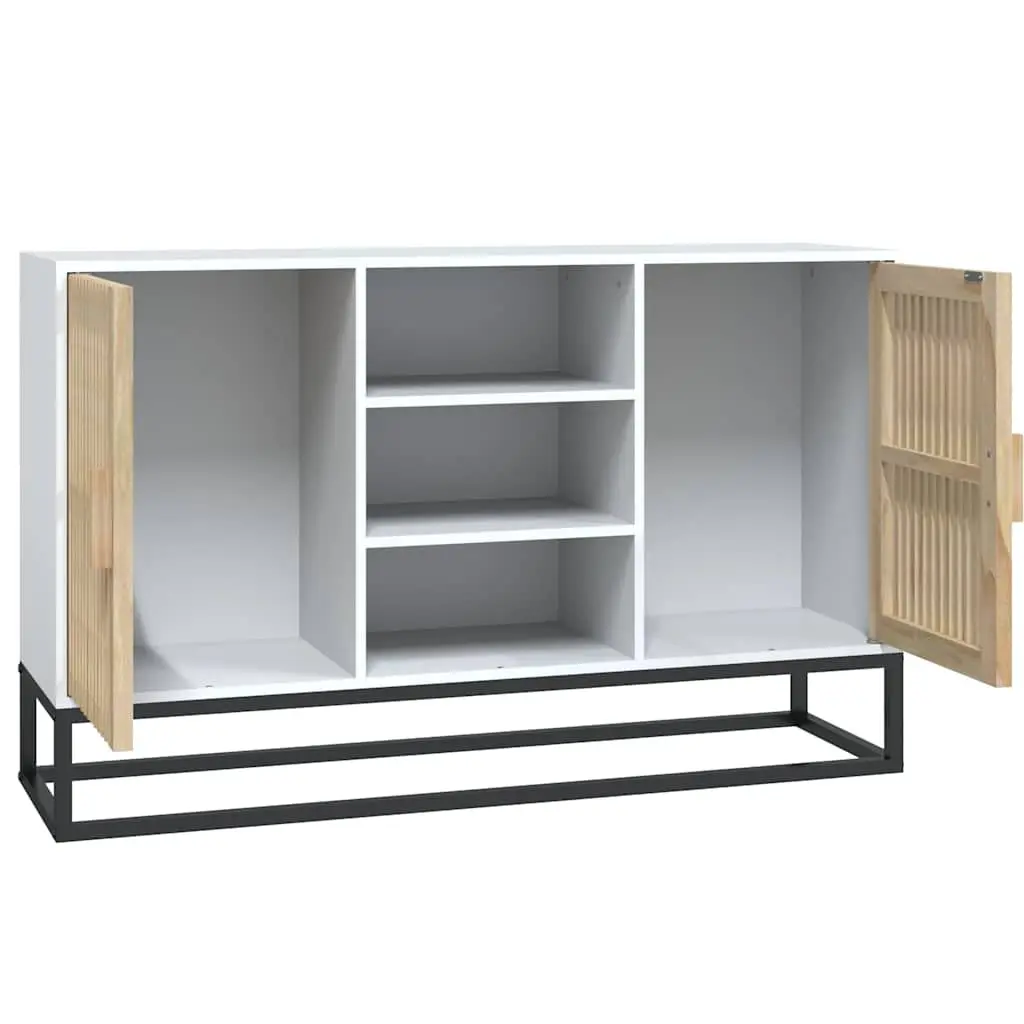 Sideboard White Storage Cabinet 105x30x65 cm Engineered Wood Furniture