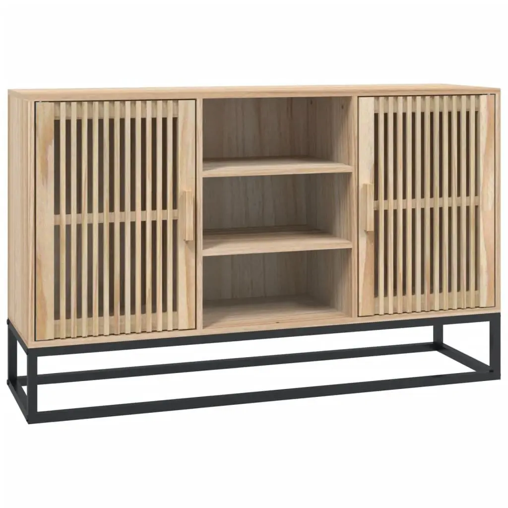 Sideboard Cabinet 105x30x65cm Brown Engineered Wood Storage Buffet Furniture