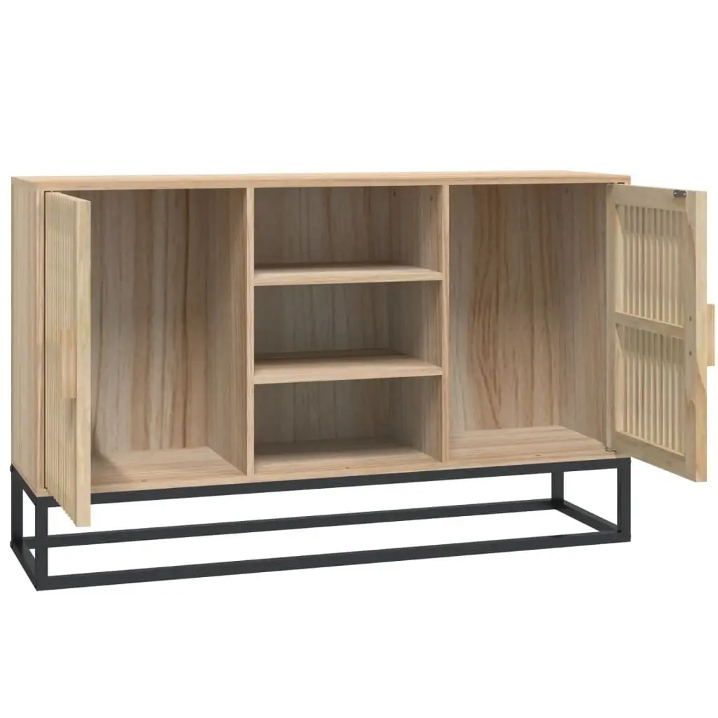 Sideboard Cabinet 105x30x65cm Brown Engineered Wood Storage Buffet Furniture