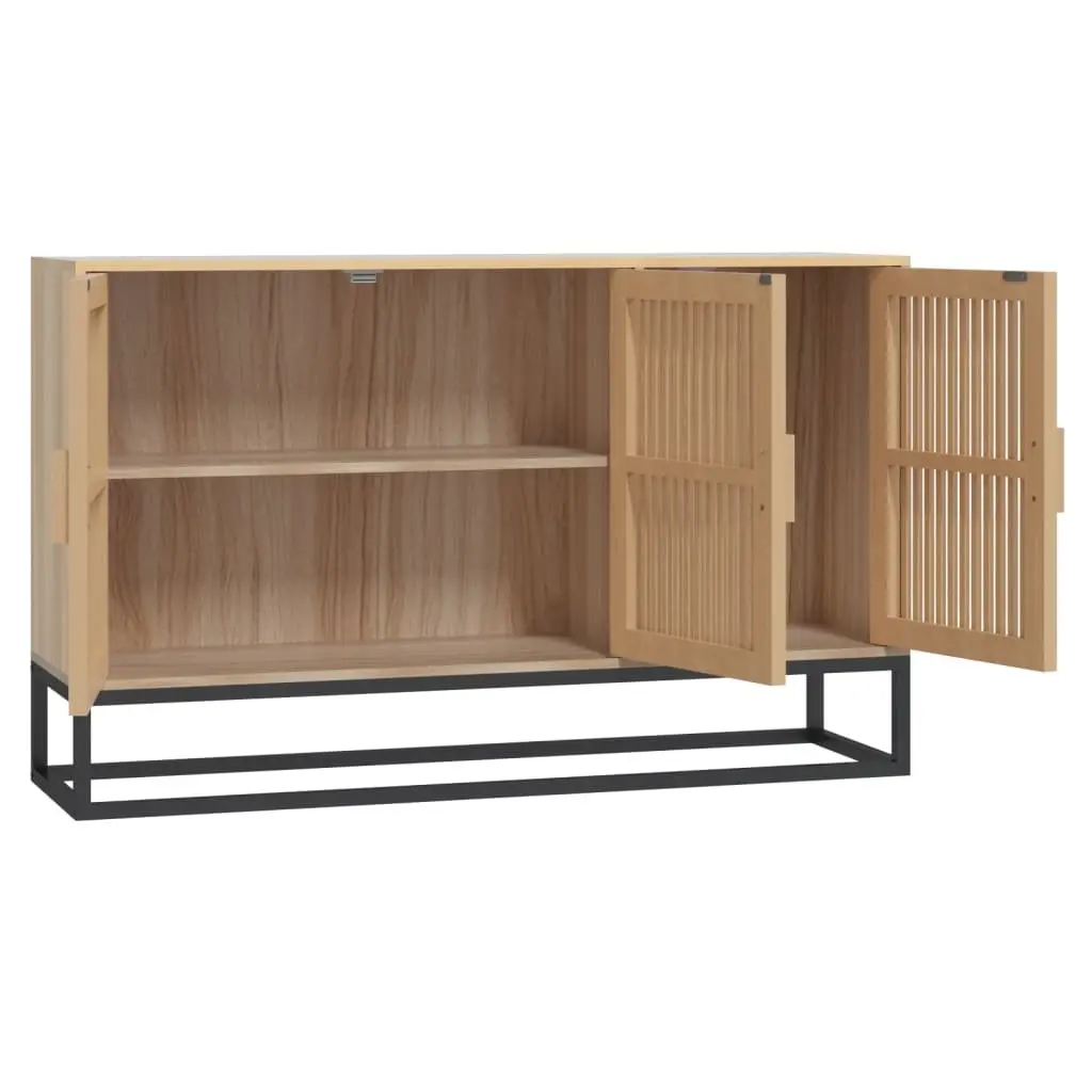 Brown Sideboard Storage Cabinet Living Room Buffet Cupboard Engineered Wood