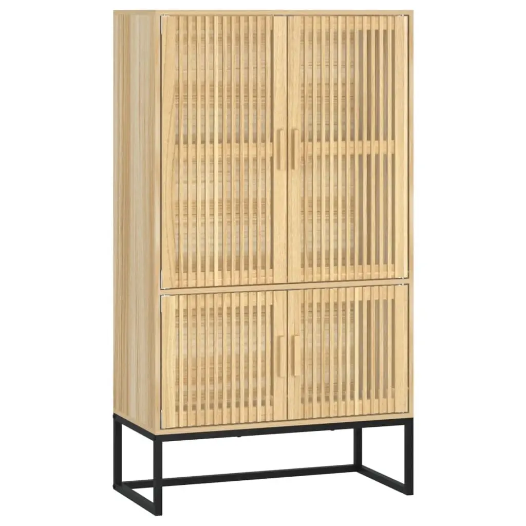 Storage Highboard Cabinet for Home 70x35x125cm Brown Engineered Wood Scandinavian Style
