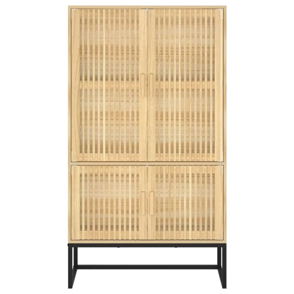Storage Highboard Cabinet for Home 70x35x125cm Brown Engineered Wood Scandinavian Style