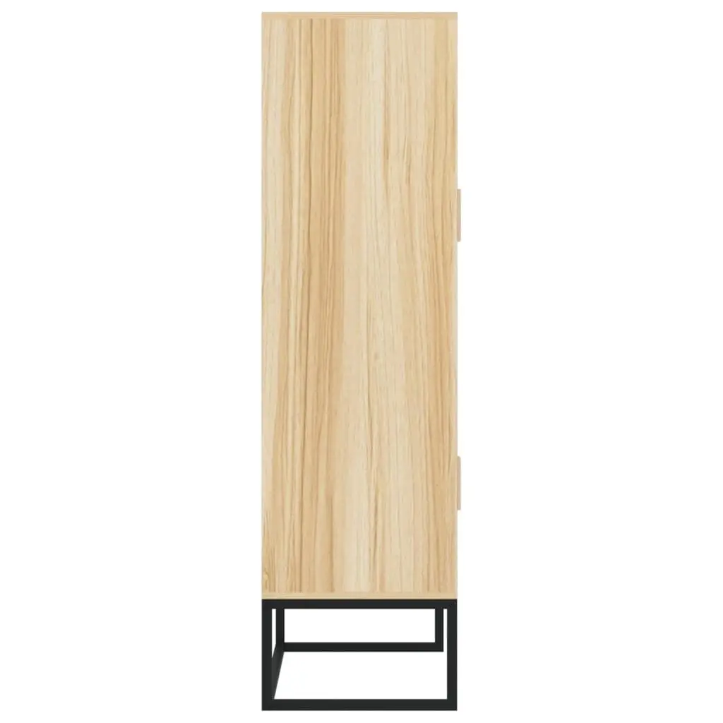 Storage Highboard Cabinet for Home 70x35x125cm Brown Engineered Wood Scandinavian Style