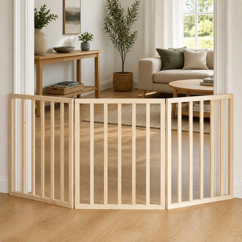 Foldable 3-Panel Dog Gate