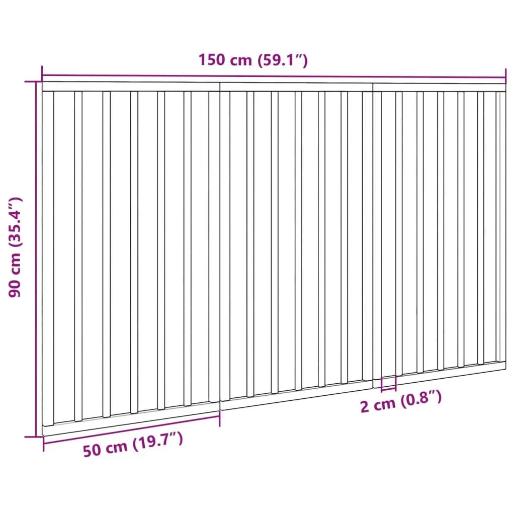 Dog Gate Foldable 3 Panels 150cm Brown Poplar Wood Pet Safety Barrier Living Room Kitchen Stairs Doorway