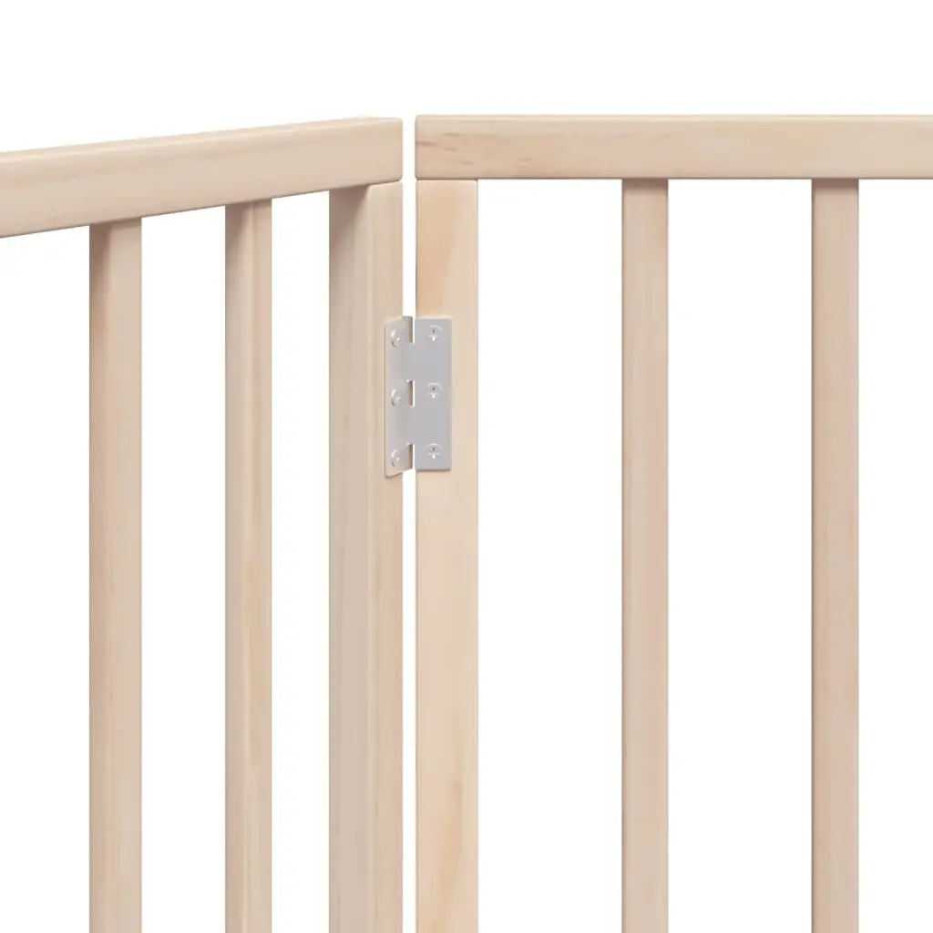 Dog Gate Foldable for Living Room 160cm 2 Panels Poplar Wood Brown