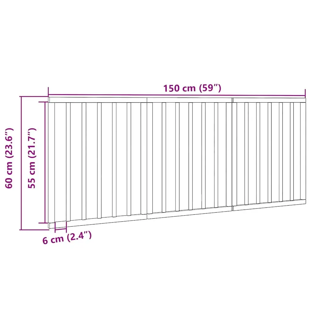Foldable Dog Gate 3 Panel 150cm White Poplar Wood Pet Safety Barrier