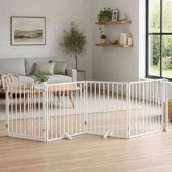 Specifications for Foldable 4-Panel Dog Gate in White