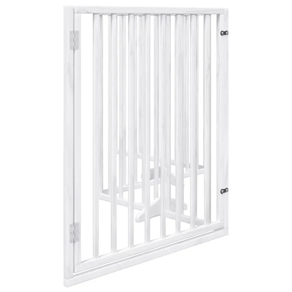 Foldable 4-Panel Dog Gate in White