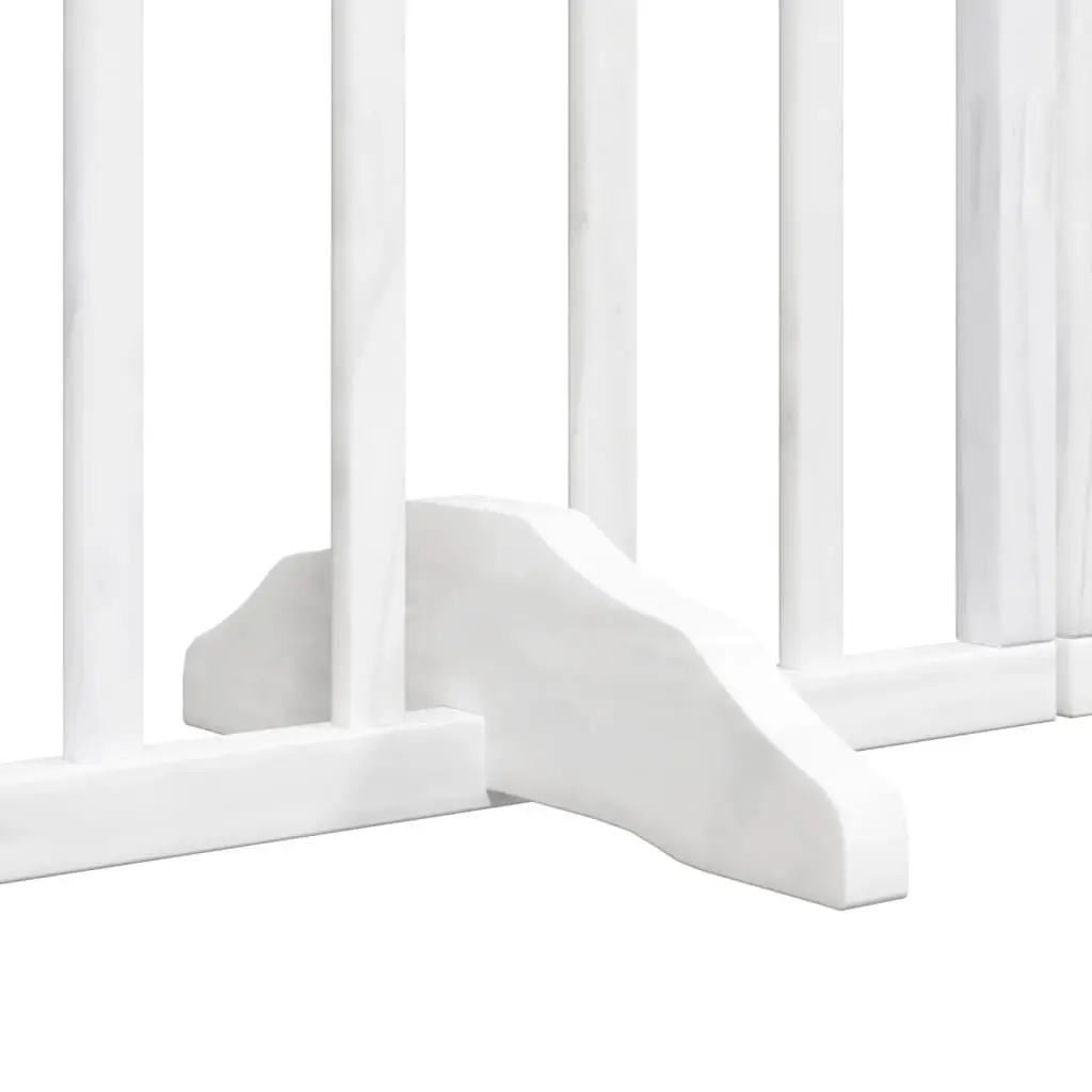 Foldable 4-Panel Dog Gate in White