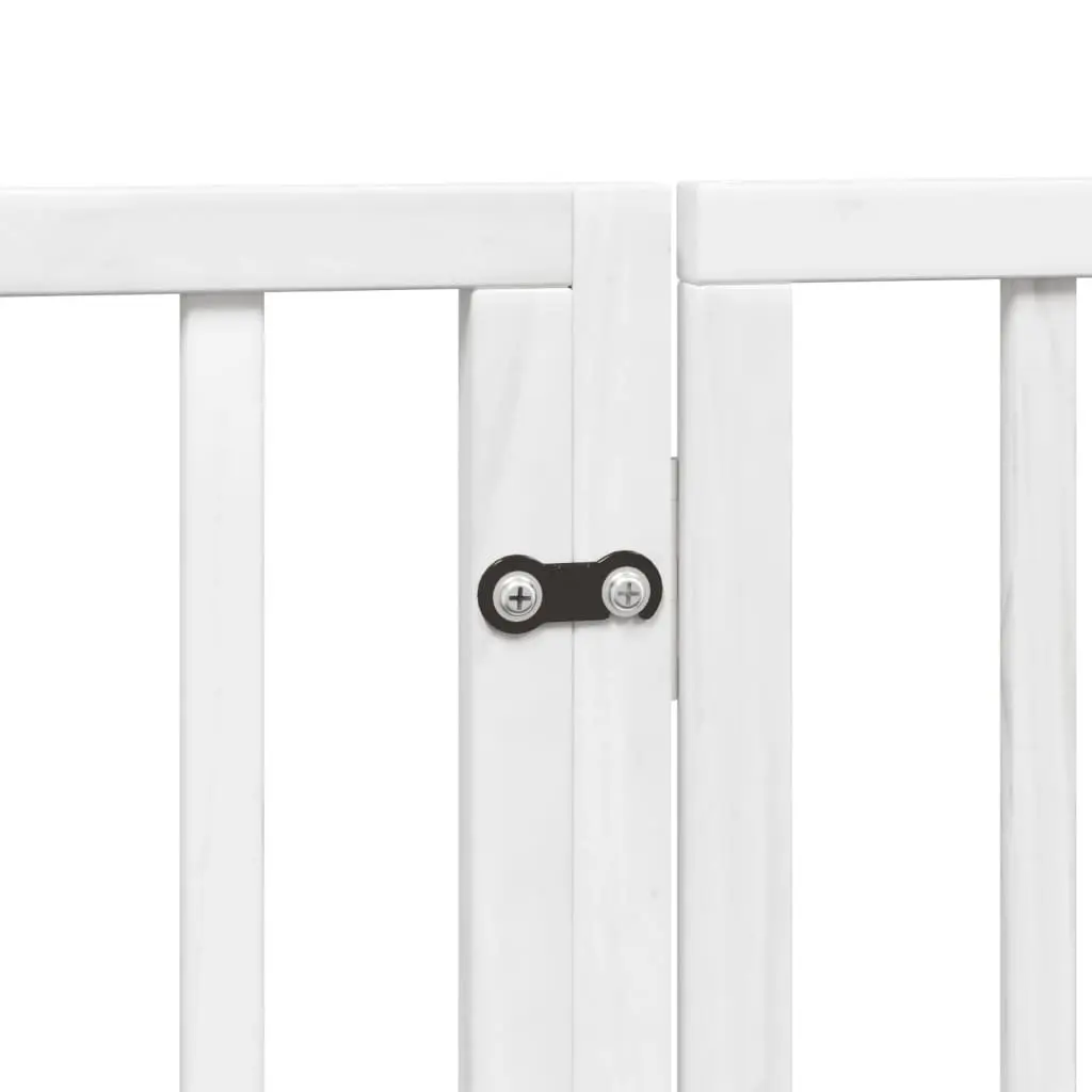Foldable 4-Panel Dog Gate in White