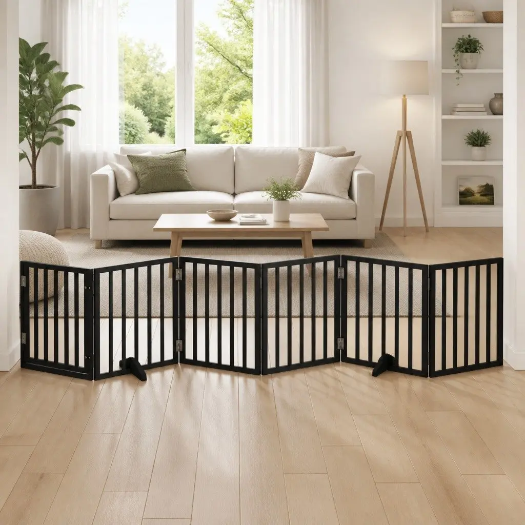 Foldable 6-Panel Dog Gate