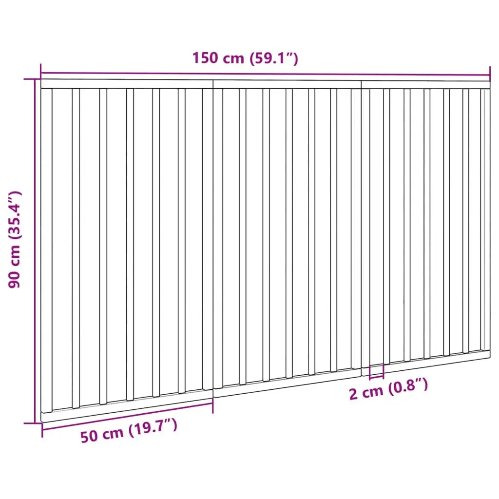 Dog Gate Foldable 3 Panels Black 150 cm Living Room Kitchen Stairs Doorways