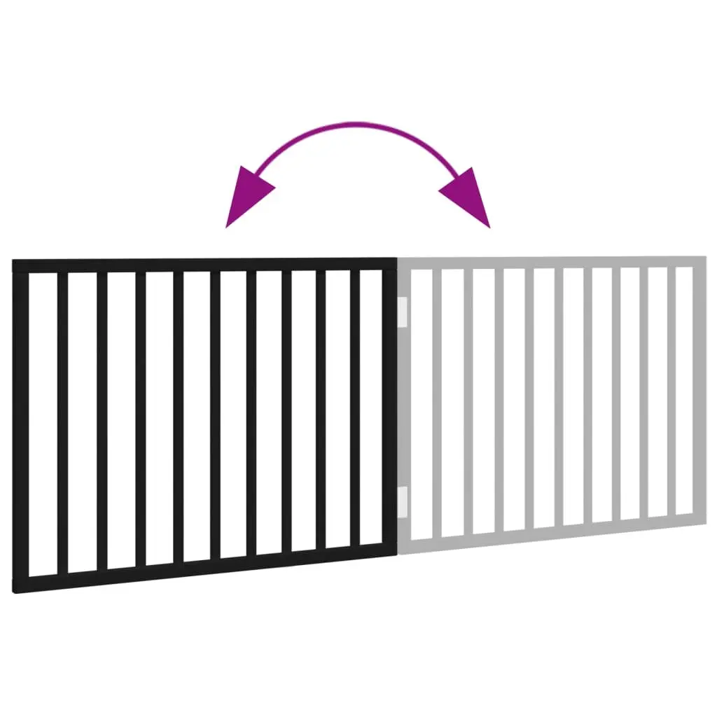 160cm Foldable Black Dog Gate