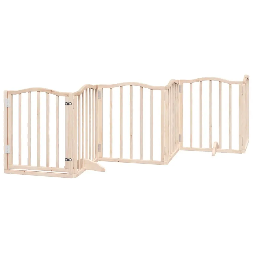 6-Panel Poplar Wood Dog Gate