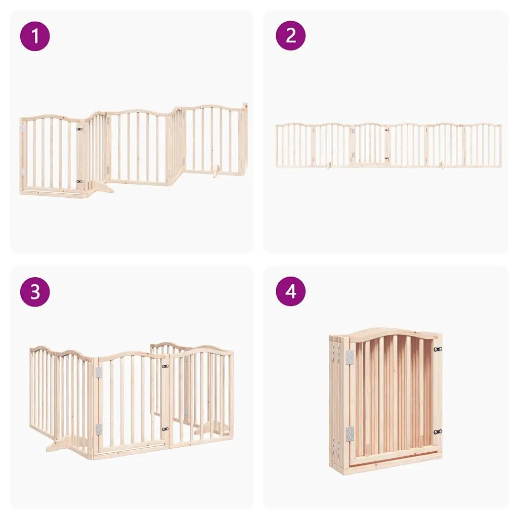 6-Panel Poplar Wood Dog Gate
