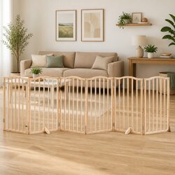 6 Panel Foldable Dog Gate - Dimensions and Features