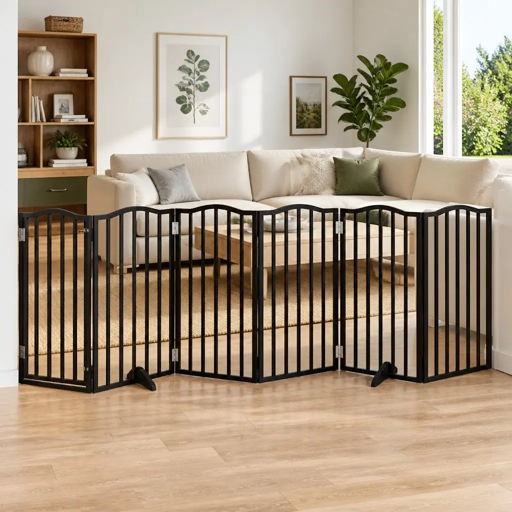 Foldable 6-Panel Dog Gate