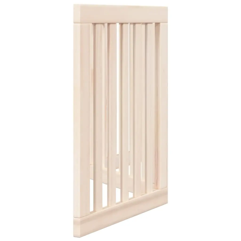 Dog Gate Foldable 3 Panels for Living Room Kitchen Stairs 150 cm Poplar Wood Brown