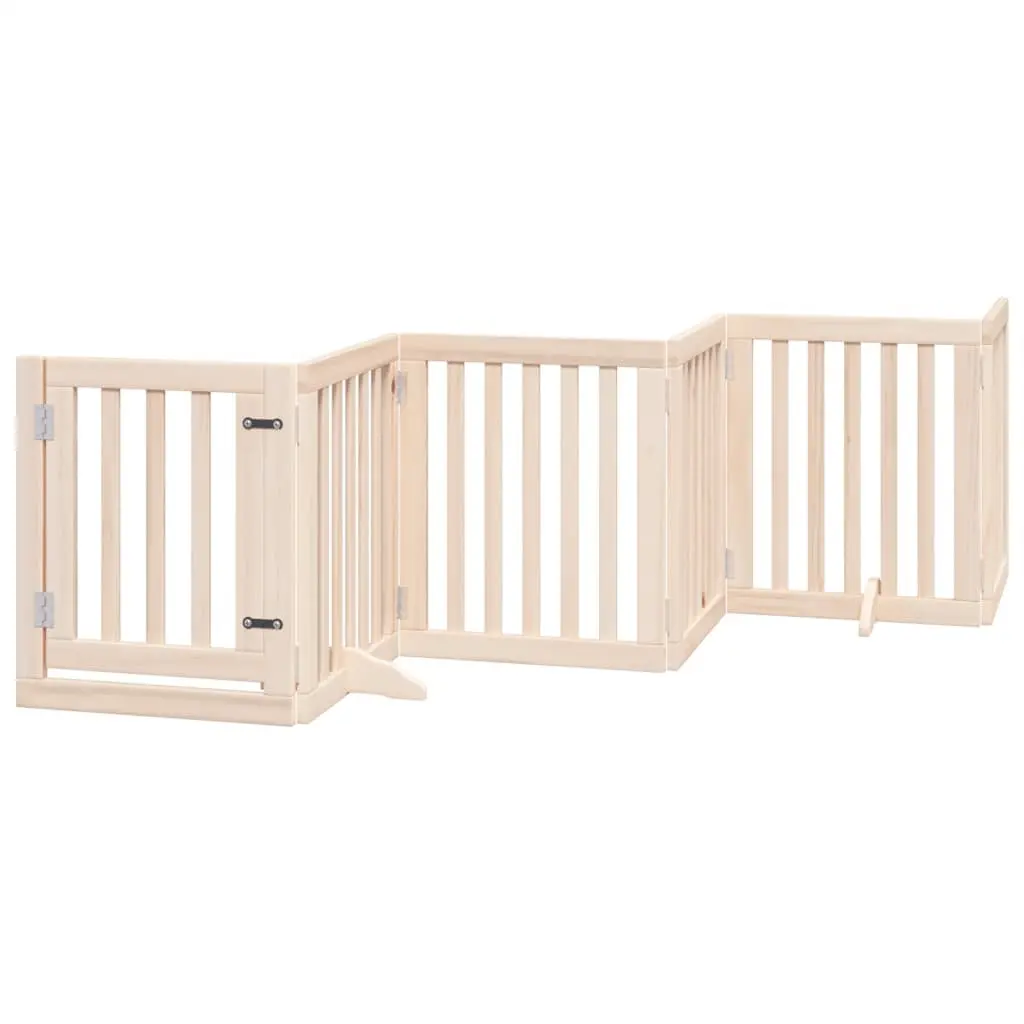 Dog Gate 6 Panels Foldable Pet Safety Barrier for Living Room Kitchen Stairs Doorway 300cm