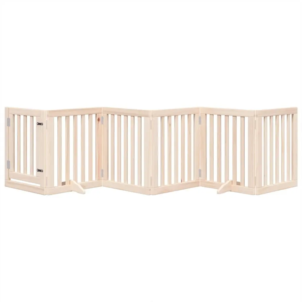 Dog Gate 6 Panels Foldable Pet Safety Barrier for Living Room Kitchen Stairs Doorway 300cm