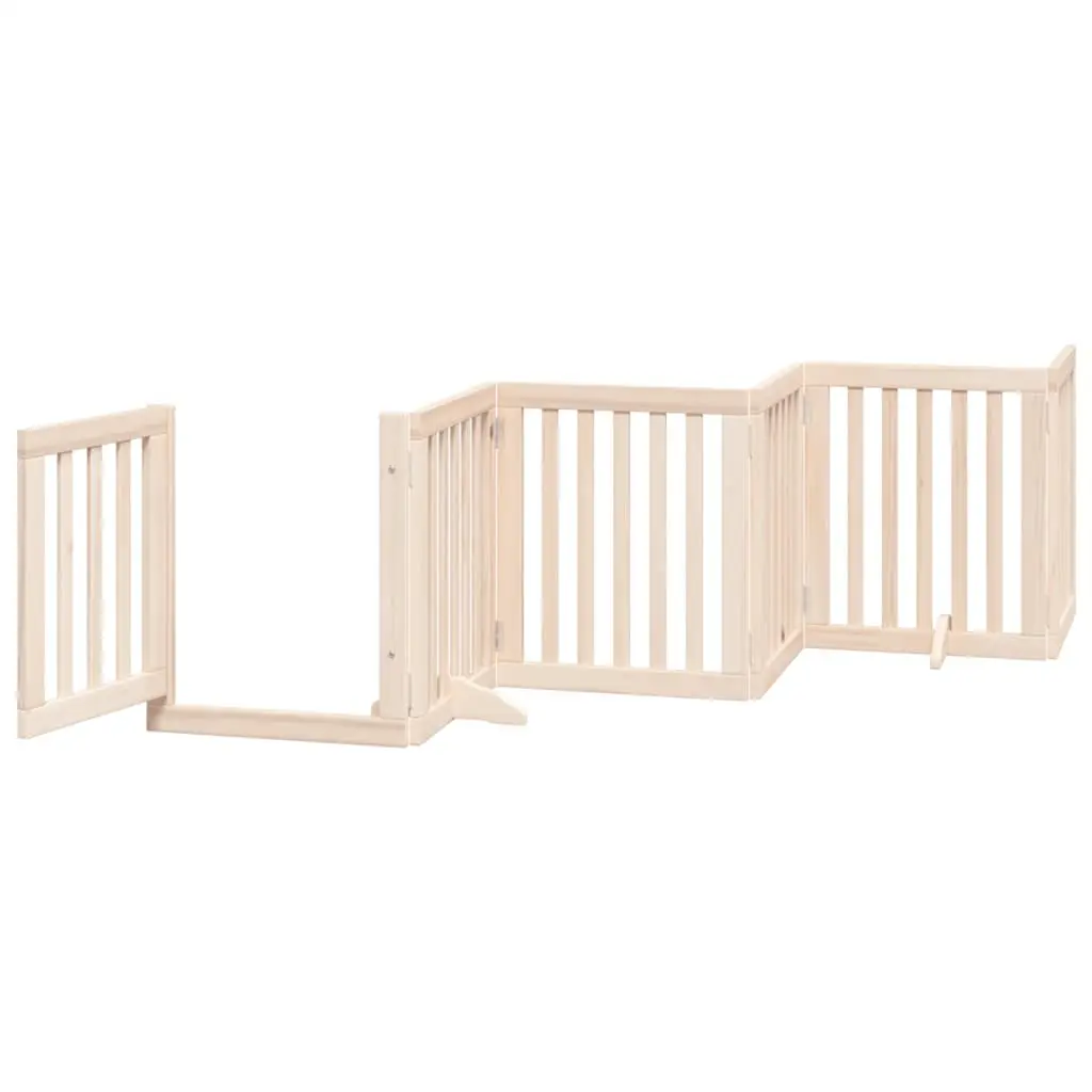 Dog Gate 6 Panels Foldable Pet Safety Barrier for Living Room Kitchen Stairs Doorway 300cm