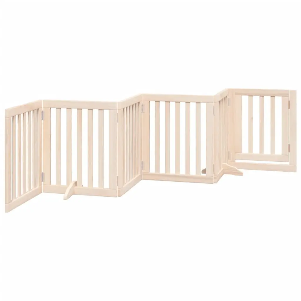 Dog Gate 6 Panels Foldable Pet Safety Barrier for Living Room Kitchen Stairs Doorway 300cm