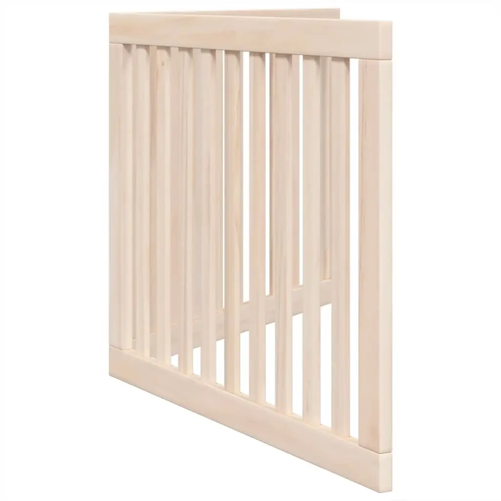 Dog Gate Foldable 2 Panels 160cm Brown Wood Living Room Kitchen Stairs Doorways