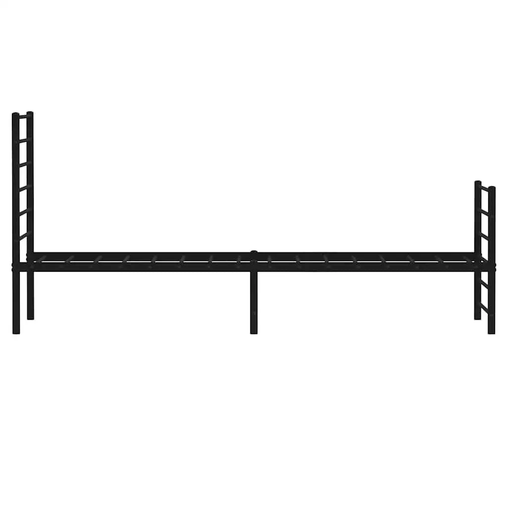 Metal Bed Frame King Single 107x203 cm Black Footboard Bedroom Furniture