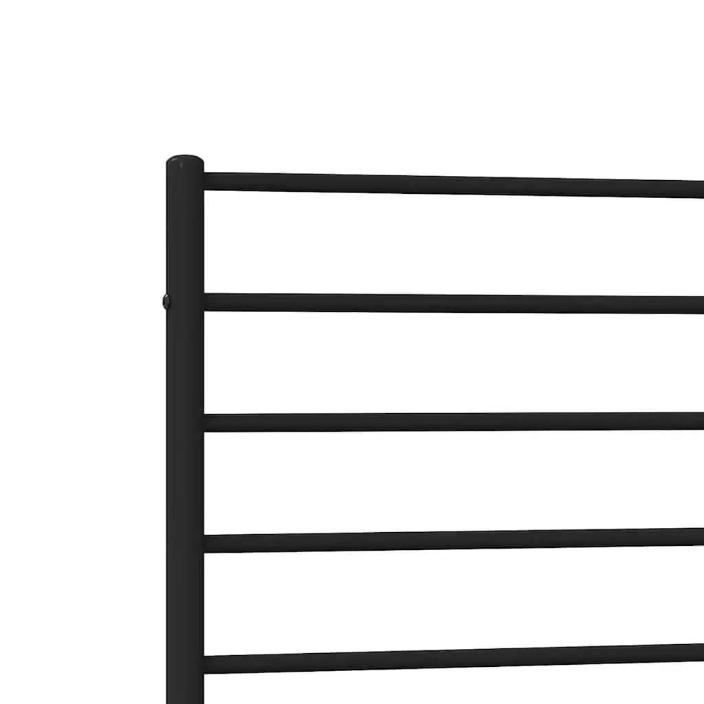 Metal Bed Frame King Single 107x203 cm Black Footboard Bedroom Furniture