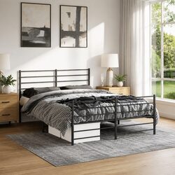 Metal Bed Frame Specifications: 135x190 cm, Steel Construction