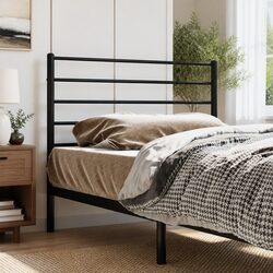 Black Metal Headboard - 90 cm Wide with Strong Legs