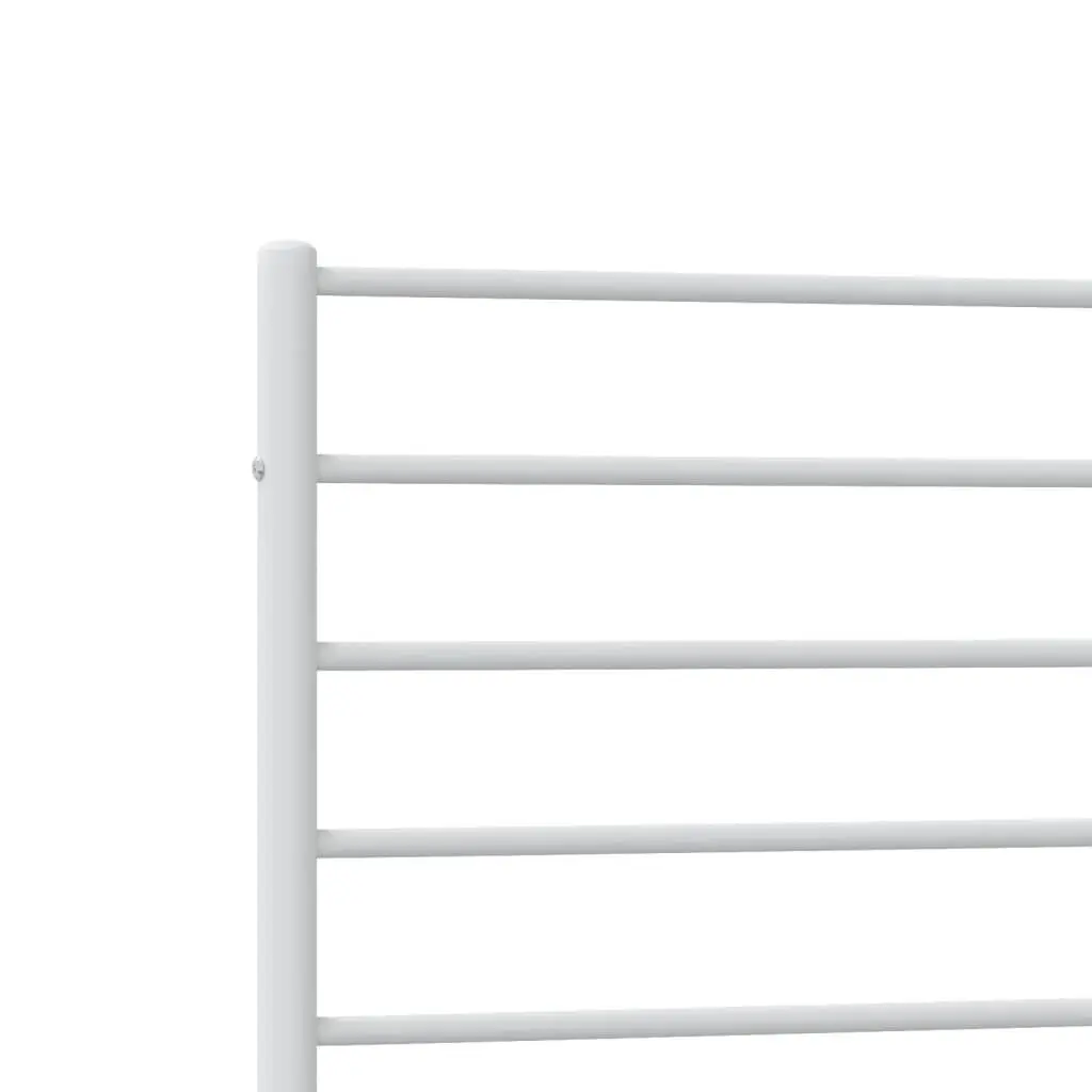Metal Bed Frame King Single 107x203cm Bedroom Furniture Headboard White