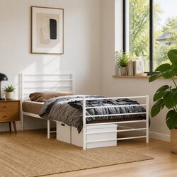Specifications for King Single Metal Bed Frame 107x203 cm
