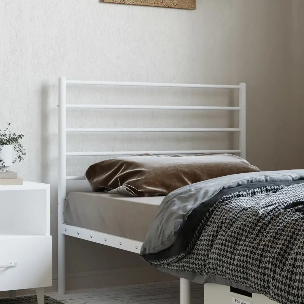 White 90cm Metal Headboard