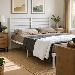 Specifications of White Metal Headboard 135 cm