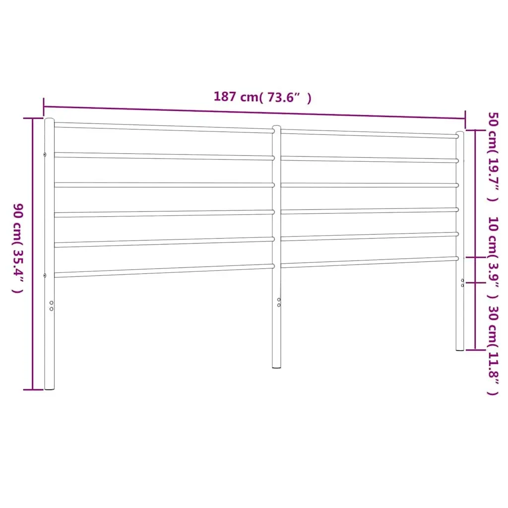 Metal Headboard White 180cm Bedroom Furniture