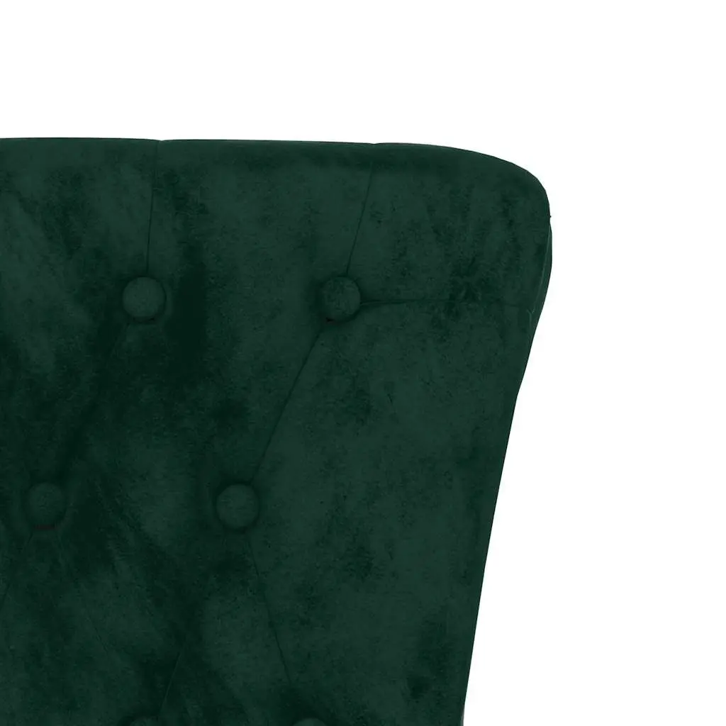 High Back Accent Chair Living Room Dark Green Velvet