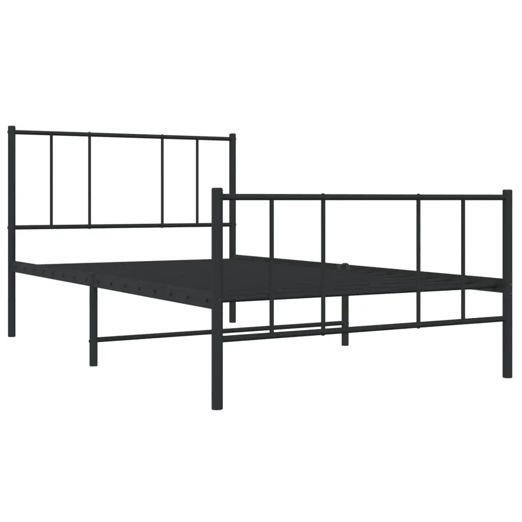 Black Steel King Single Bed Frame 107x203cm
