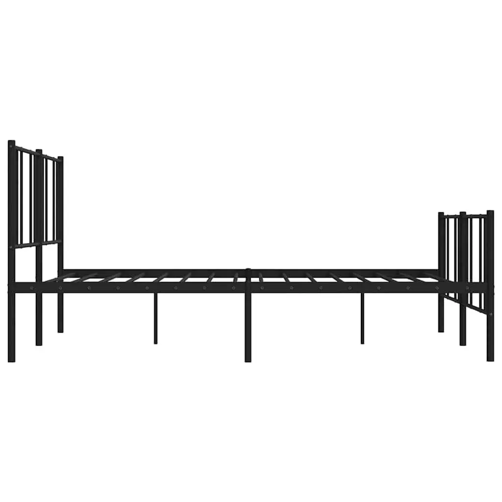 King Size Metal Bed Frame 183x203cm in Black
