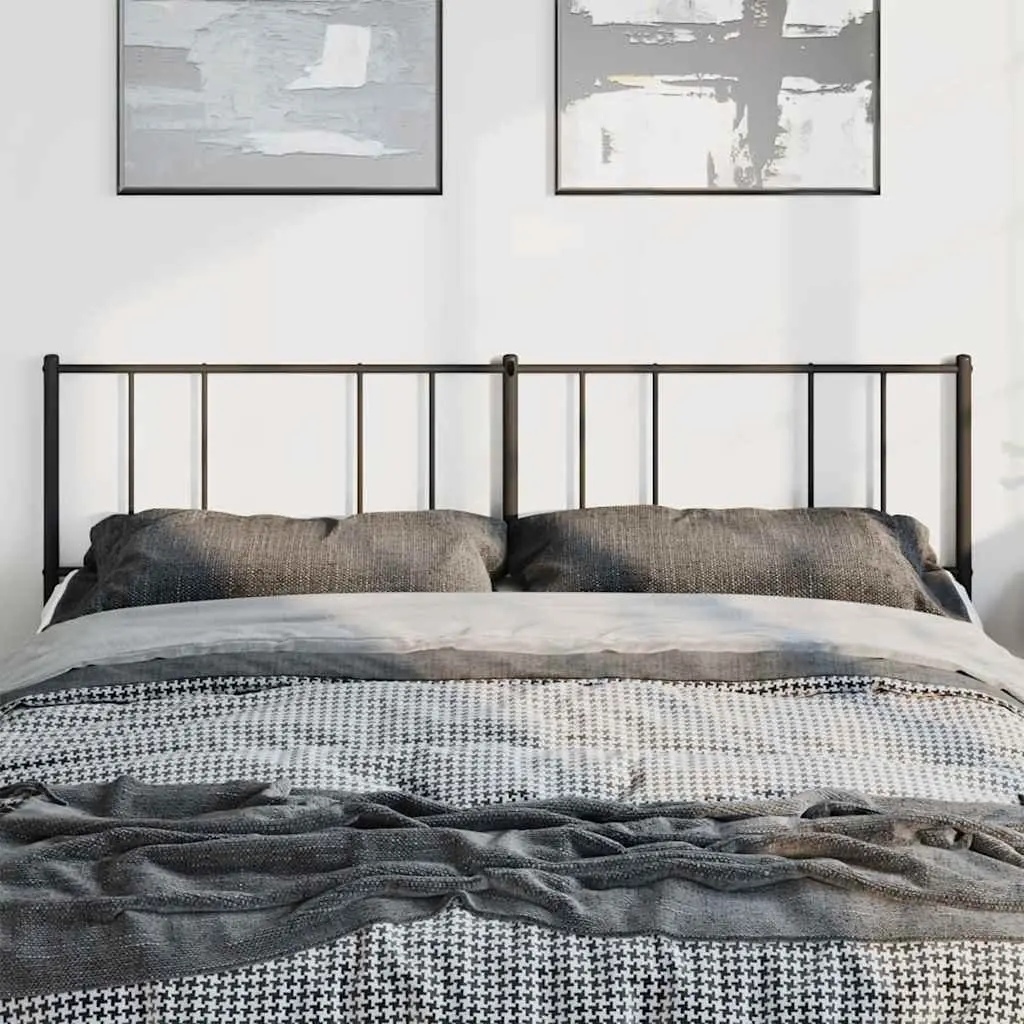 Metal Headboard Black 180cm Bedroom Bed Frame Header Support Backrest