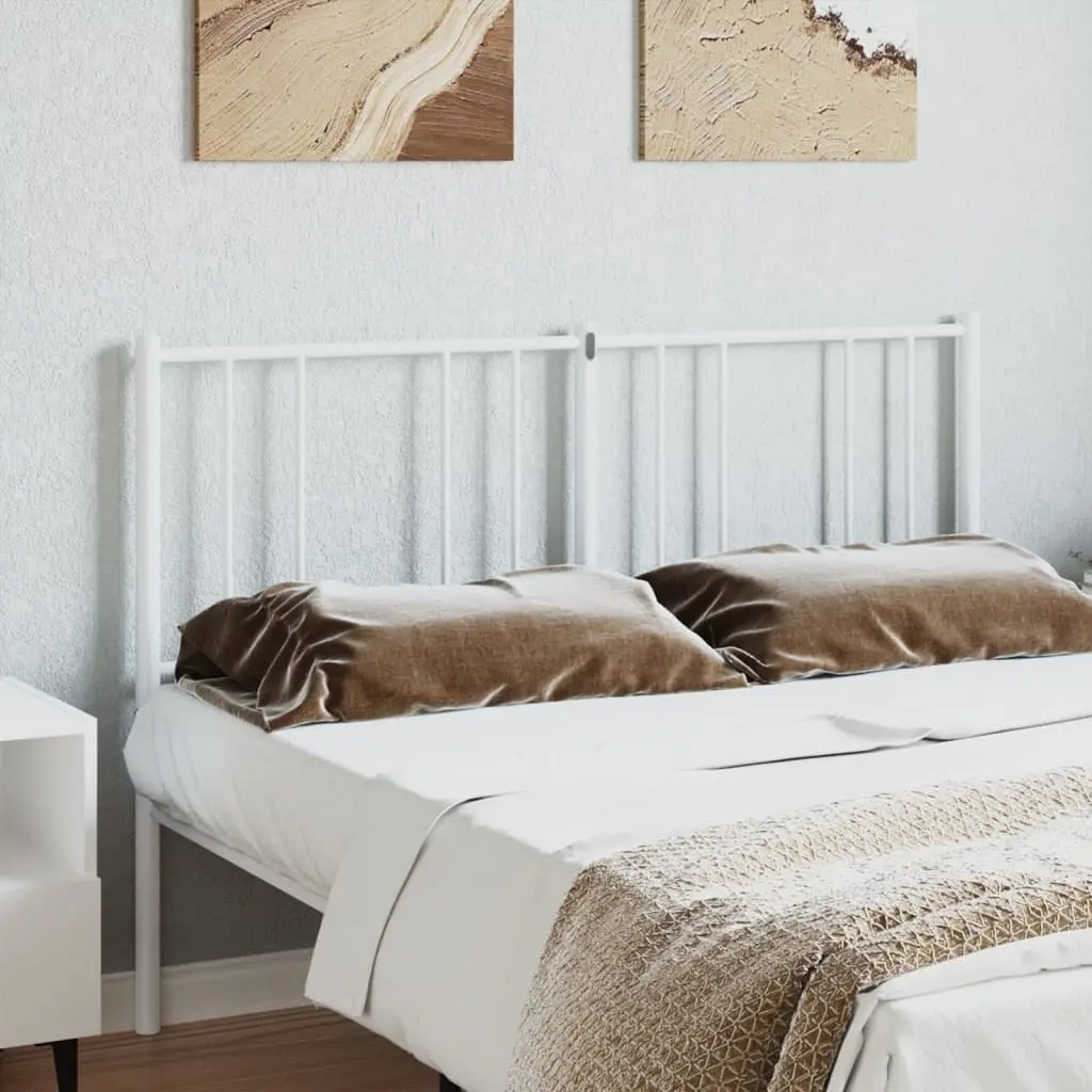 Metal Headboard White 135cm Bedroom Bed Frame